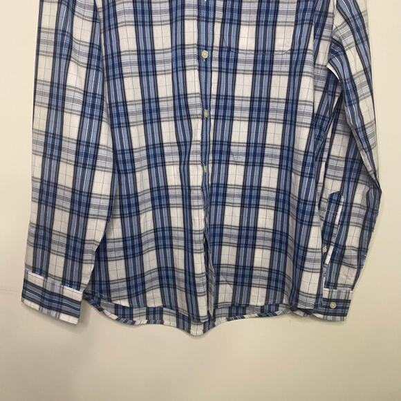 Mens New US Polo Assn Long Sleeve Dress Shirt Blue Striped Button Up Size Large - Picture 9 of 14